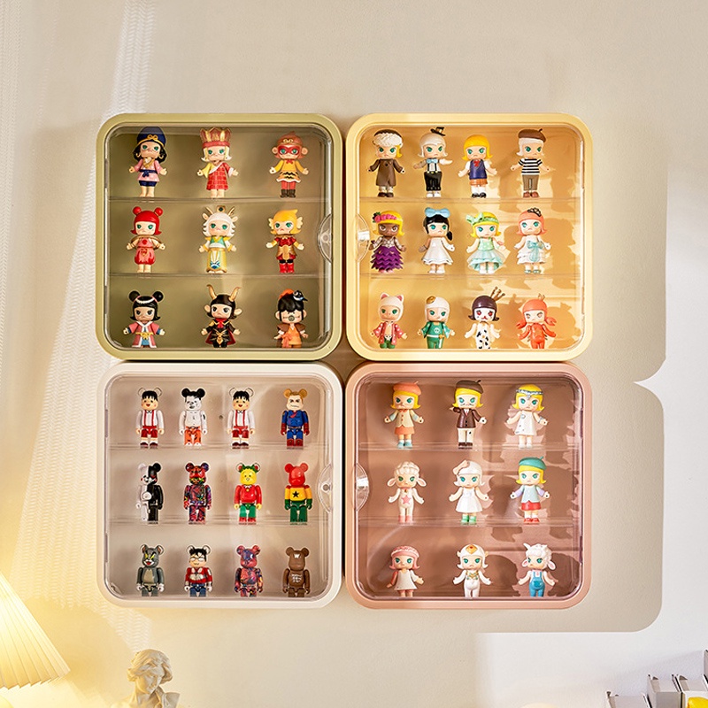 Hộp Đựng Lưu Trữ Mô Hình, Hộp Gắn Tường Đa Dạng Màu Sắc,Đồ Chơi Popmart Búp Bê Trong Suốt,Chống Nước,treo Tường