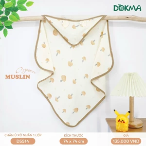 Khăn Ủ, Chăn Ủ Xô Nhăn 1 Lớp Mềm Mại Hãng Dokma Dành Cho Bé Mã DS514