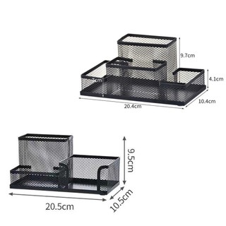 MEGOCE Hộp Đựng Bút Lưới Đen Cho Bút Chì 3 / 4 Lưới Bàn Văn Phòng Trên Bàn Tổ Chức Hộp Bảo Quản
