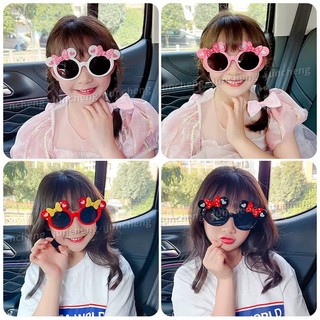 Thời Trang Hàn Quốc Kính Mát Trẻ Em Cho Bé Trẻ Em Kính Chống Nắng Hoạt Hình Dễ Thương Mickey Chống Nắng Cô Gái Bé Trai Bảo Vệ Tia UV Ngoài Trời Bóng Kính Mắt