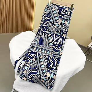 Ykmart Chân Váy Maxi Nhiều Cách Mặc Đi Biển Màu Xanh Dương In Họa Tiết Không Đều Cho Nữ