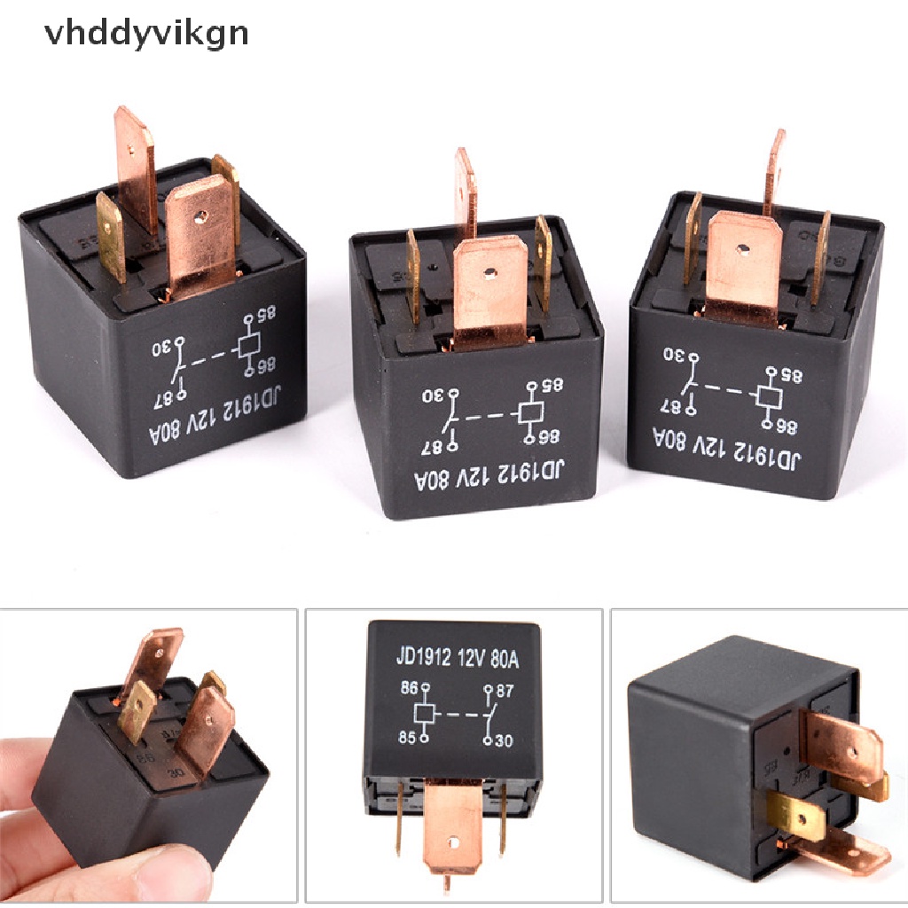 Rơle hạng nặng 4Pin 24V 12V 80A JD1912 Chống nước cho ô tô