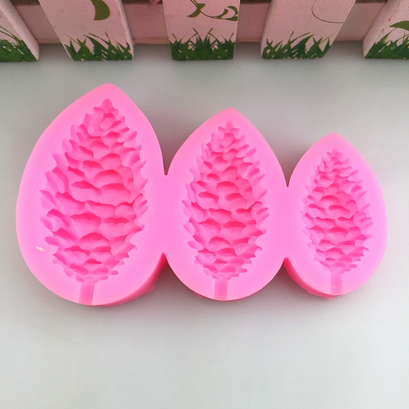 3 Lỗ Thông Nón Khuôn Silicon Trang Trí Bánh Khuôn Socola Lollipop Khuôn Giáng Sinh Series Khuôn DIY Khuôn Nướng Bánh * * * *