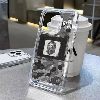 BAPE Ốp Điện Thoại Trong Suốt Chống Sốc Cho iphone 14 11 13 12 X XS Pro Max xr Mini xr Samsung Galaxy S23 S22 ultra plus