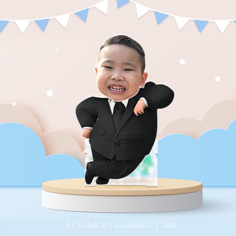 Mô hình standee lắc đầu ghép mặt in theo yêu cầu, mô hình lắc đầu chạy bằng pin in theo yêu cầu đáng yêu làm quà tặng