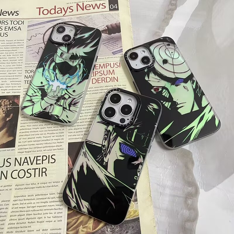 Ốp Điện Thoại TPU Trong Suốt Màu Laser Họa Tiết Hokage Uchiha Obito Hatake Kakash Pein Cho IPhone 11 12 13 14 Pro Max Plus