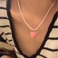Vòng cổ ngọc trai hình trái tim, dây xích xương đòn - Quà tặng trang sức đám cưới dành cho nữ