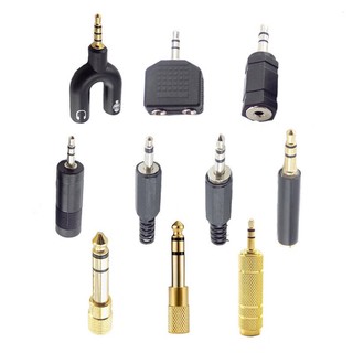 Bộ chuyển đổi âm thanh nam 3,5 mm 6,5 mm sang đầu nối phích cắm âm thanh nổi nữ 3,5 mm cho cáp loa Aux Jack cắm tai nghe F @ V1N
