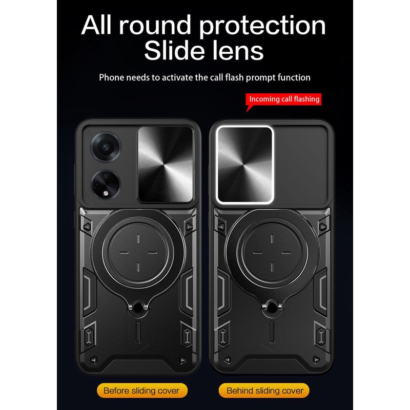 Ốp Điện Thoại Kiểu Giáp Chống Sốc Kèm Giá Đỡ Nhẫn Từ Tính Cho OPPO A98 2023 OPPO A98 A78 Reno8 T Reno 8T 5G 4G Reno8T 2023