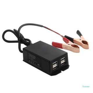 Củ Sạc USB DC 12V Kèm Kẹp Pin Chuyên Dụng Cho Điện Thoại / Máy Tính Bảng