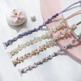 VOIDLESS 1 Cặp Dây Đeo Áo Ngực Hoa, Dây Đeo Vai Co Giãn Có Thể Điều Chỉnh, Hoa Chống Trơn Trượt Đồ Lót Polyester Dây Đeo Thắt Lưng Tiệc Cưới Đầm