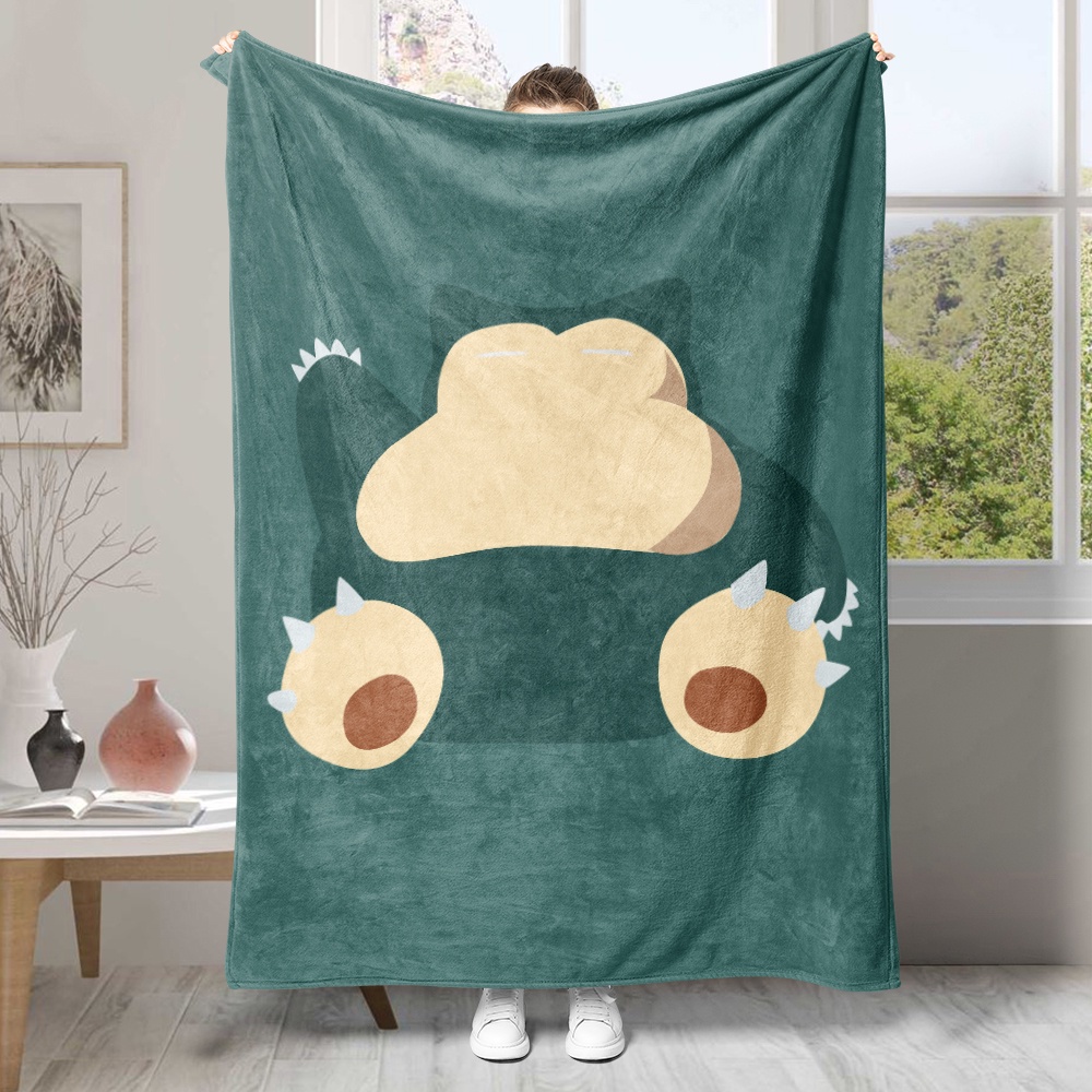 Chăn flannel Điều Hòa Không Khí In Hình pokemon Norlax Một Mặt Làm Quà Tặng Tốt Nhất Cho Người Lớn