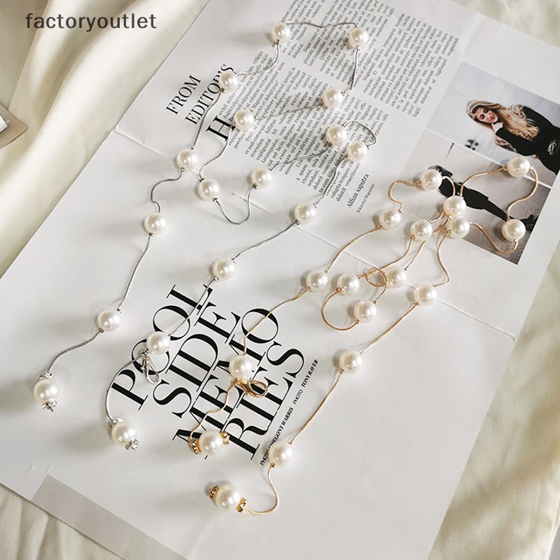 Nhà máy thời trang ngọc trai thắt lưng nữ dây đai mỏng cho phụ nữ váy skinny dây thắt lưng trang trí mới