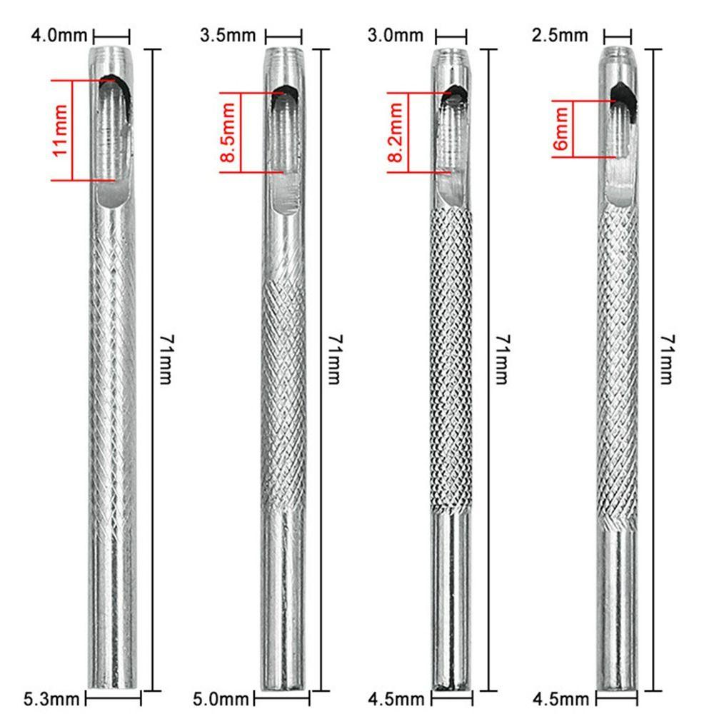 Máy đục lỗ mắt ngô TOPTOOLCX, Máy đục lỗ bằng da bạc rỗng, Túi đựng lỗ bằng thép Carbon đa chức năng 2,5 / 3 / 3,5 / 4mm
