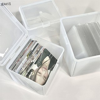 [gazi1] Hộp lưu trữ photocards hình dán trong suốt hàn quốc chủ thẻ thần tượng bàn lưu trữ tổ chức hộp phân loại văn phòng phẩm boutique