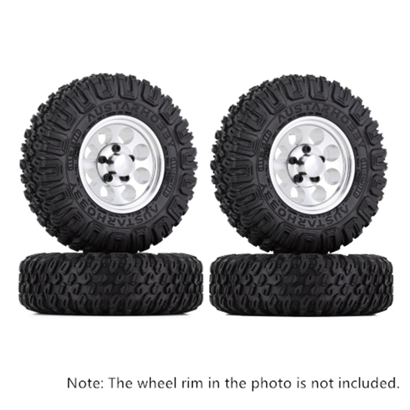 4 85MM 1.55 Inch Bánh Xe Cao Su Lốp Lốp Cho 1 / 10 RC Xe Bánh Xích Xe Trục Yeti Jr RC4WD D90 TF2 Tamiya CC01 LC70 MST