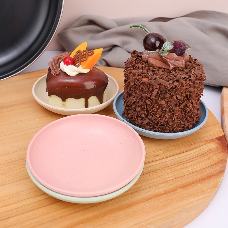 Đĩa Tròn 10cm Bằng Sợi Rơm Lúa Mì Đựng Bánh Kẹo Trái Cây Không Vỡ Có Thể Tái Sử Dụng