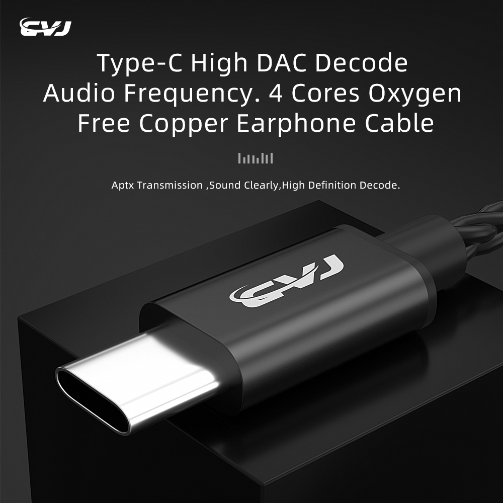 Cáp Truyền Tín Hiệu Truyền Tải Âm Thanh CVJ V6 TYPEC HD DAC Cho Tai Nghe KZ