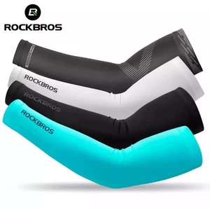 Rockbros Găng Cánh Tay Bằng Lụa Lạnh Mềm Mỏng Thoáng Khí Chống Tia UV An Toàn Cho Mùa Hè
