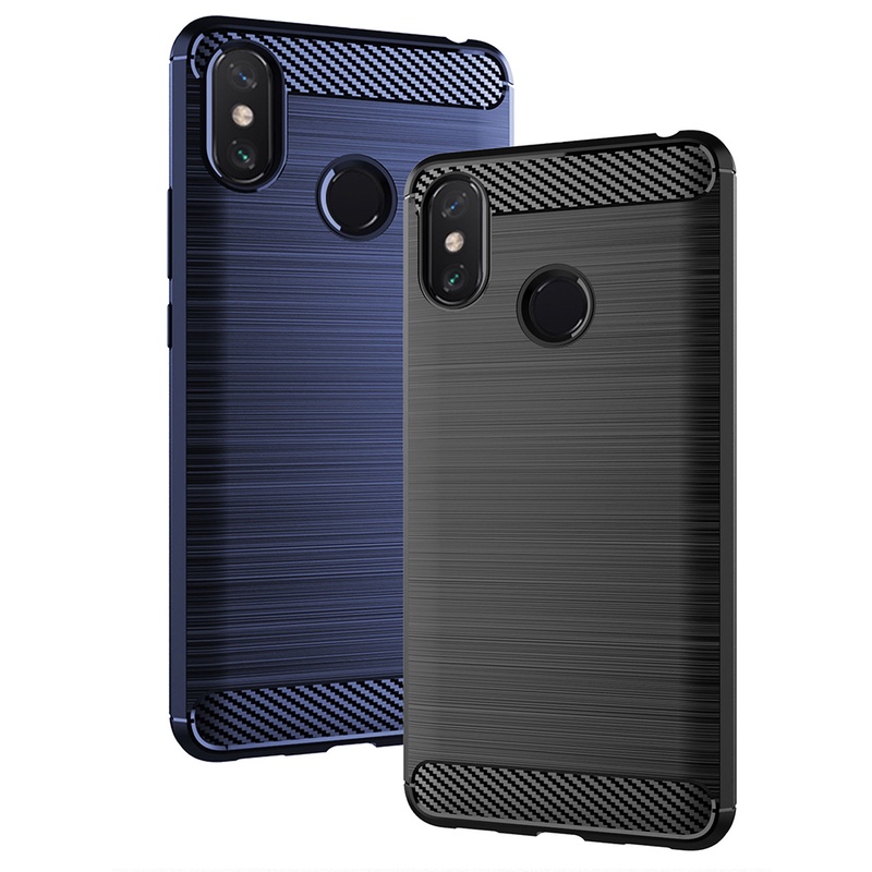 Dành cho Xiaomi Mi Max 3 2 Ultra Slim Brushed Họa tiết TPU mềm chống sốc