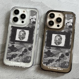 BAPE Ốp Điện Thoại Trong Suốt Chống Sốc Cho iphone 14 11 13 12 X XS Pro Max xr Mini xr Samsung Galaxy S23 S22 ultra plus