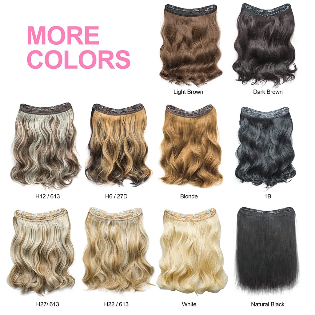 Dây không có kẹp trong phần mở rộng tóc Secret Fish Line Hair Piece Straight Curly Hair Extension cho phụ nữ