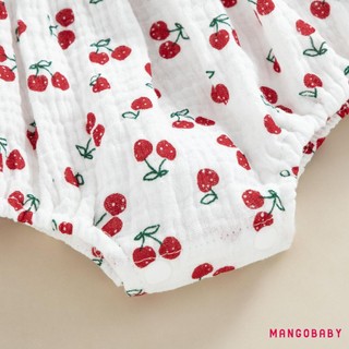 Mgg-baby Girl 2 Bộ Trang Phục Mùa Hè, Áo Liền Quần In Hình Anh Đào / Cà Rốt / Cây Không Tay Có Băng Đô