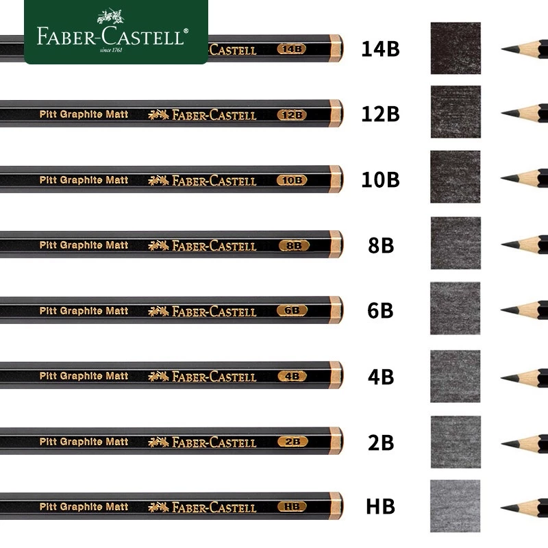 Angel Mark Faber-Castell Bút Chì Kẻ Phác Thảo Màu Đen Nhám