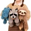 DARON Động Vật Lười Sang Trọng Búp Bê 45cm 60cm Cá Sấu Lông Tơ Đồ Chơi Nằm Gối Cá Sấu Tựa Lưng Búp Bê Ngủ Đồ Chơi Nhồi Bông Racoon Búp Bê Ngủ