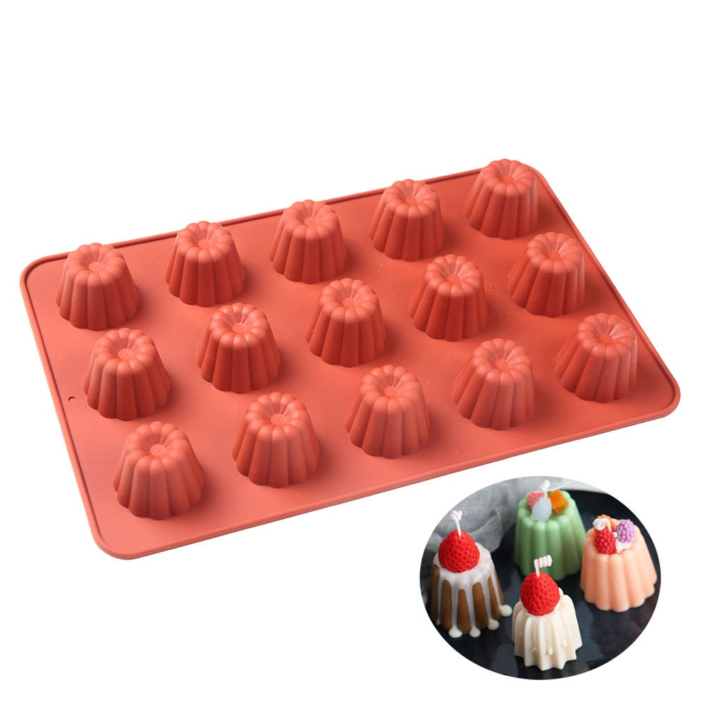 Khuôn Silicone 6 / 12 / 15 Ngăn Làm Bánh Kiểu Pháp