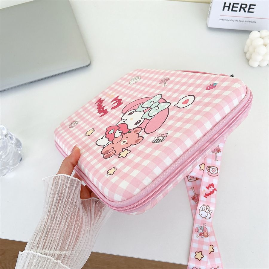 Túi Da PU Đựng Máy Tính Bảng Họa Tiết Melody Cinnamoroll Dễ Thương Chống Thấm Nước 11-13 "Kèm Dây Đeo Cổ Dành Cho Ipad