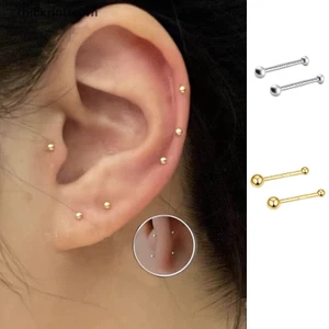 Set 2 Khuyên Tai Hạt Nhỏ Đơn Giản Không Gây Dị Ứng Cho Nữ