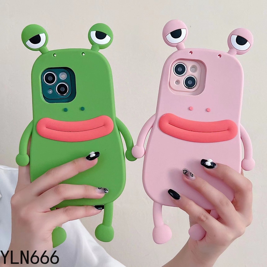 Realme 10 5 6 6S 7 8 9 Pro 9i 8i 7i 6i 5i 5s C3 C17 C15 C12 C11 C21Y C21 C31 C35 C20 C55 C53 Trend Style 3D dễ thương Vỏ điện thoại di động hoạt hình miệng to hoạt hình vỏ bảo vệ
