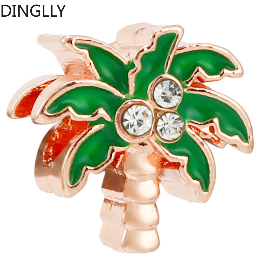 Hạt charm Mạ Vàng Hồng Hình Động Vật Và Hoa Cầu Vồng Bằng Hợp Kim diy