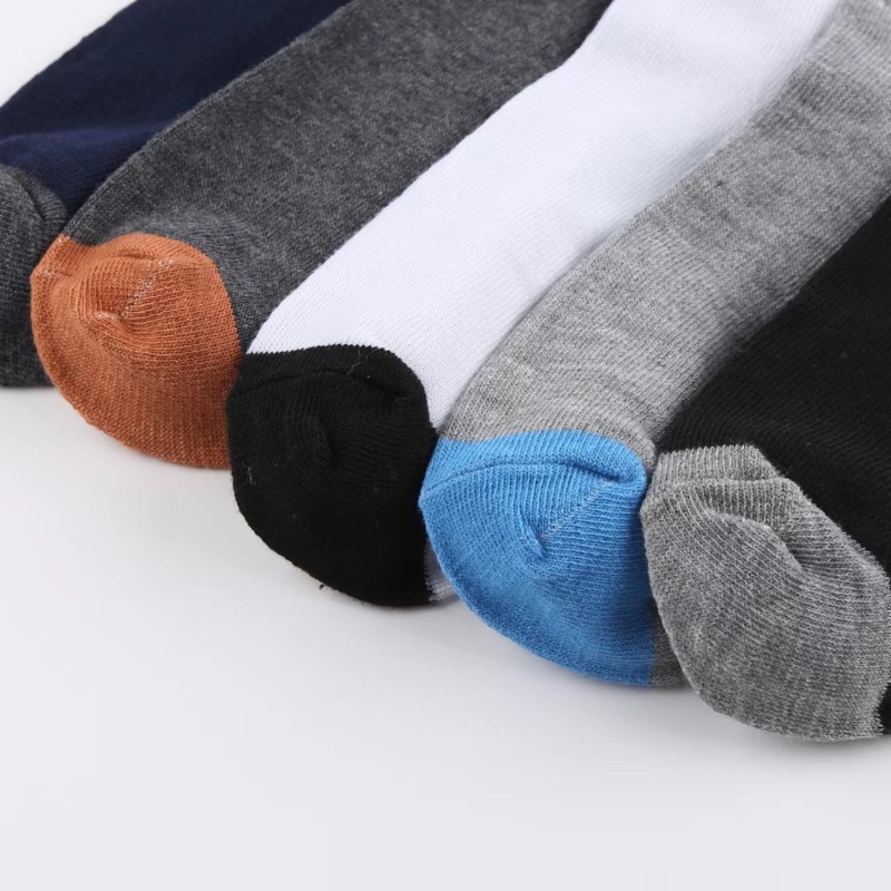 Đôi Vớ Cotton Thoáng Khí Thấm Hút Mồ Hôi Chống Trượt Màu Sắc Đơn Giản Dành Cho Nam