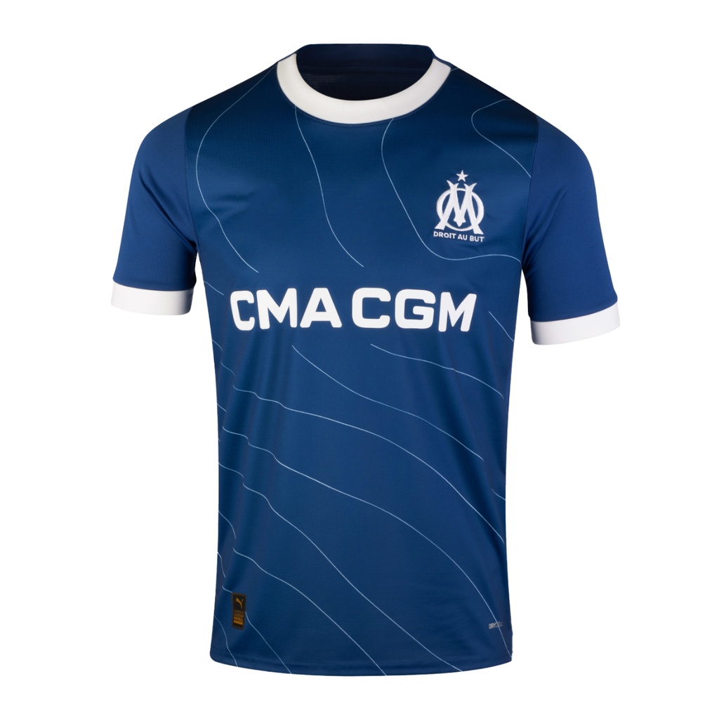 SY3 2023-2024 Olympique de Marseille Sân khách Jersey Bóng đá Áo thun tay ngắn thể thao Tee Plus Kích thước YS3