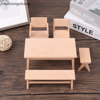 Chenlongshang 1: 12 Nhà Búp Bê Thu Nhỏ Phong Cách Châu Âu Bàn Ăn Ghế Ghế Ghế bành Ghế Nội Thất Mô Hình Trang Trí Nhà Búp Bê Phụ Kiện EN