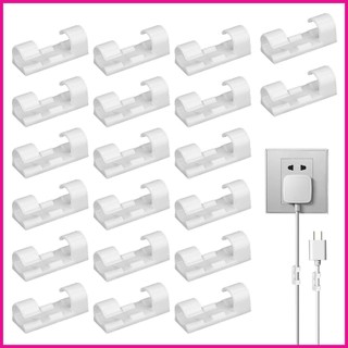 Bộ 20 Kẹp Dán Cố Định Dây Cáp USB / Dây Cáp Mạng Ethernet fotvn Không Cần Khoan