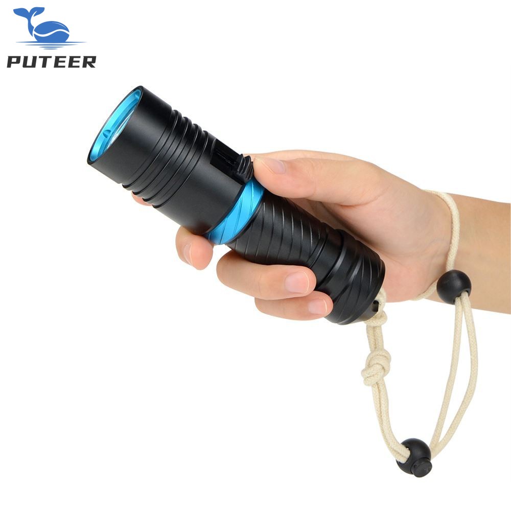 Đèn lặn Scuba LED Cree XM-L2, 2000LM, Chống Nước đến 100M