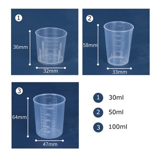 Cốc đong nhựa 30ml, 50ml, 100ml SUNNY DAY