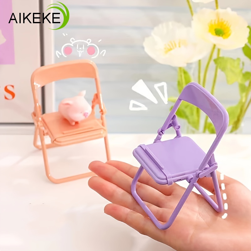 Phụ kiện đa năng trang trí nội thất giá đỡ điện thoại trang trí ghế dễ thương thiết kế sáng tạo màu macaron