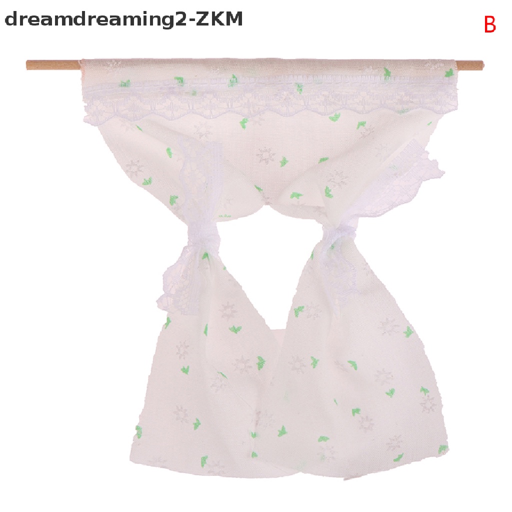 [dreamdreaming] 1Pc 1: 12 Nhà Búp Bê Rèm Hoa Thu Nhỏ Rèm Ren Nội Thất Nhà Mô Hình Trang Trí Nhà Búp Bê Phụ Kiện [zkm]