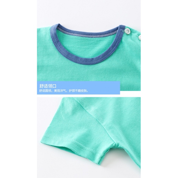 Trẻ Em Tay Ngắn Cotton Nguyên Chất Mùa Hè Phong Cách Mới Áo Thun Bé Trai Hoạt Hình Bé Gái Tay Ngắn Phiên Bản Hàn Quốc Top