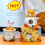 Graby2025 Sáng Tạo Starbucks Cup Fox Gốm Cốc Thu Đông Rừng Cà Phê Lá Phong Acorn Cốc Sữa Cáo Dễ Thương Sóc Cốc Trang Trí Hộ Gia Đình Cốc Nước [Giá Trị CP Tuyệt Vời] — ảnh 1