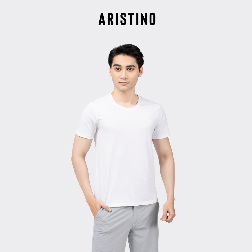 Mô tả Áo thun nam ARISTINO kiểu dáng basic, chất liệu 100% cotton mềm mại, thân thiện với làn da - AC22 - 1