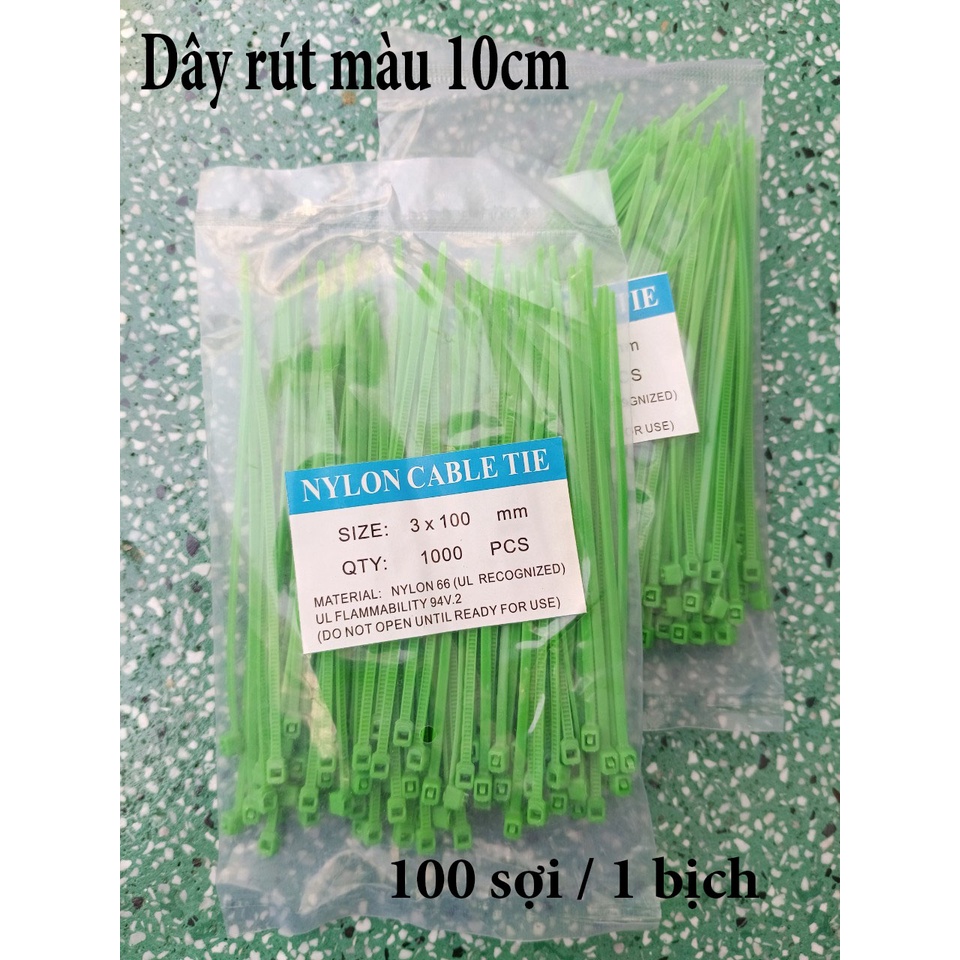 Dây rút nhựa màu 10 cm VI125, 100 sợi 1 bịch | Shopee Việt Nam