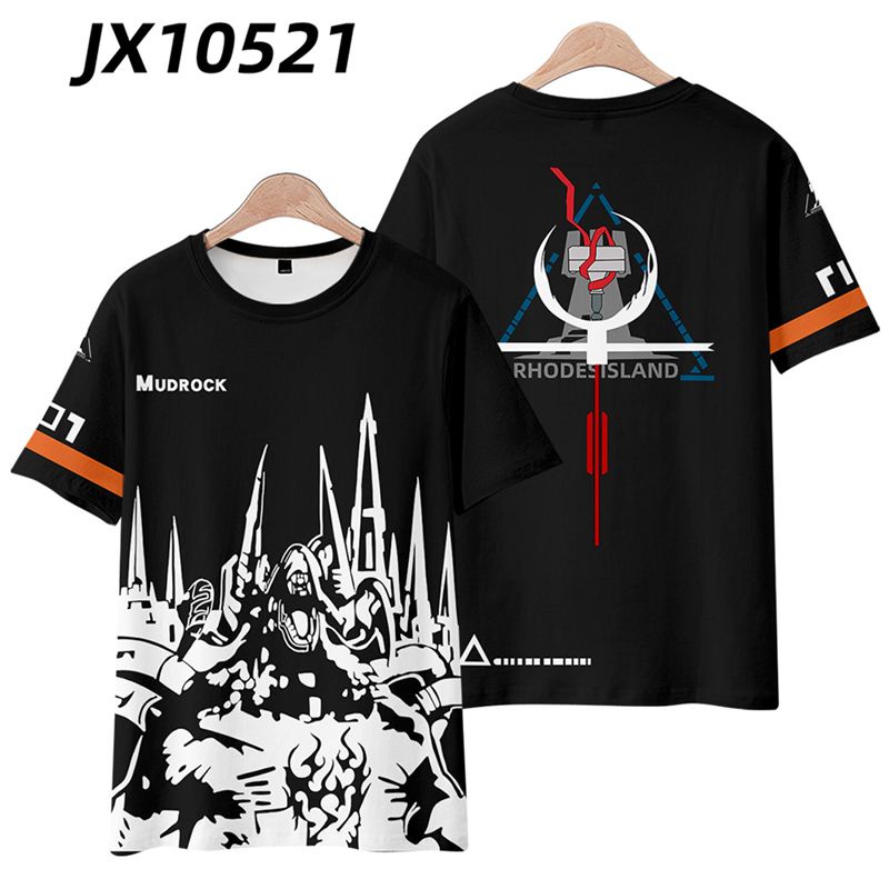 Arknights Áo Thun Nữ Tay Ngắn Tee Unisex Trò Chơi Cosplay Áo Bông Tai Kẹp Anime Thời Trang Oversize Thường Ngày Đồ Họa Hàng Đầu