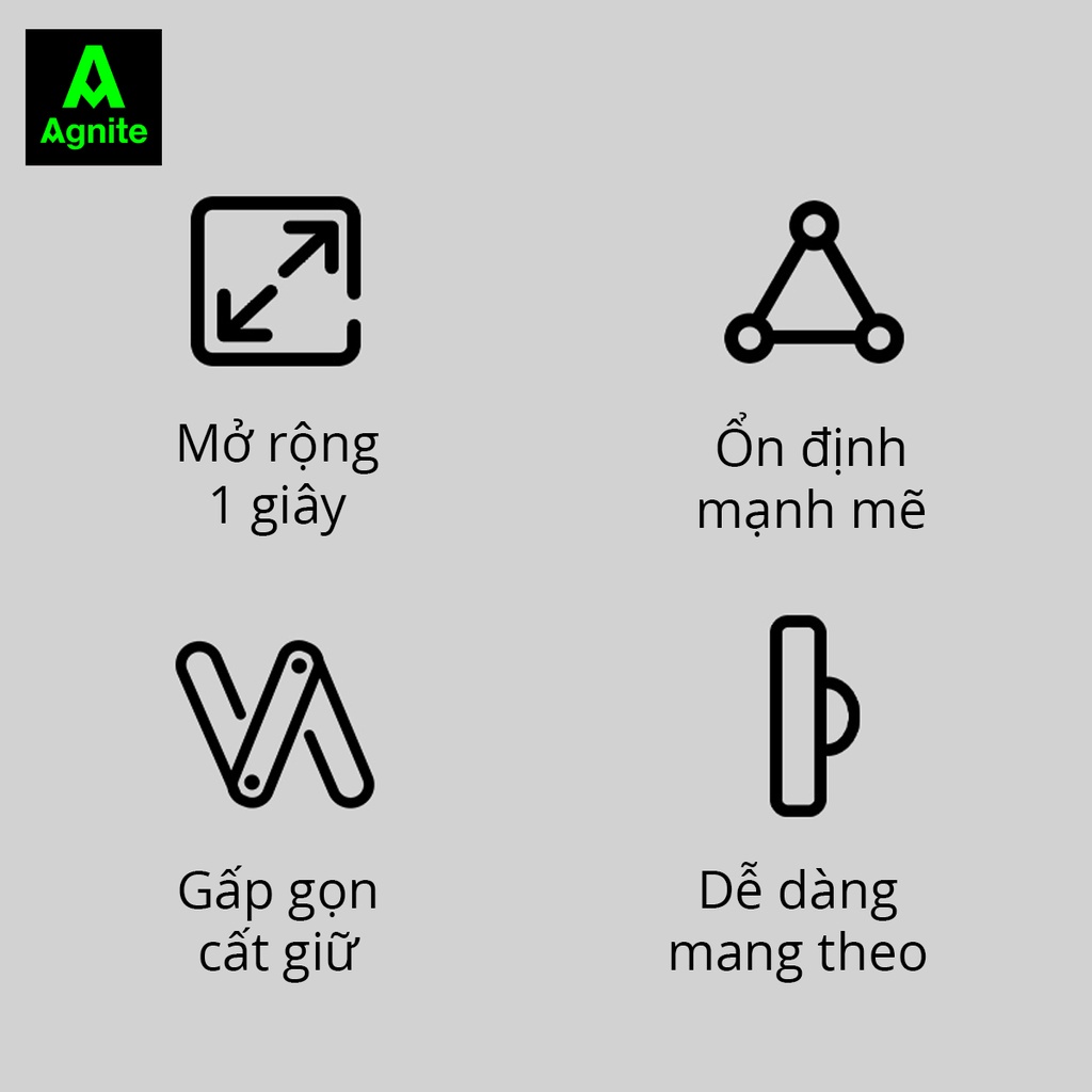Ghế cắm trại, dã ngoại, câu cá chống nước chính hãng AGNITE, gấp gọn nhiều size, tặng kèm túi