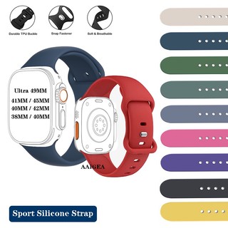 Dây Đeo Silicone Thể Thao Cho Đồng Hồ Thông Minh iWatch Ultra 49mm 45mm 41mm 44mm 42mm SE 38mm 40mm