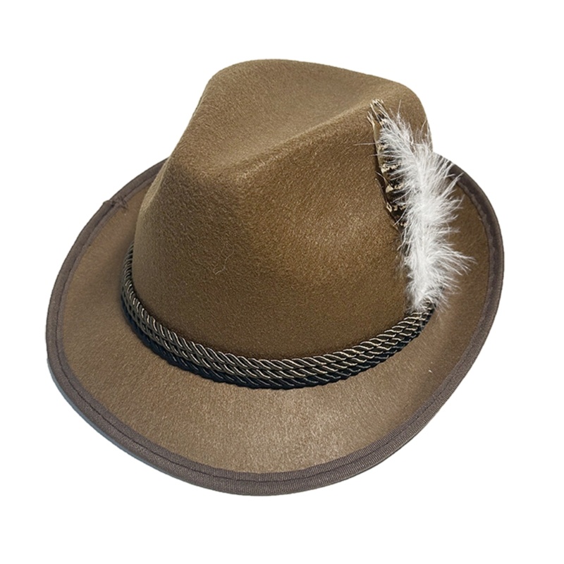 YOI Lông Vũ Trang Trí Mũ Derby Chống Nắng Mũ Fedora Nhẹ Cho Cắm Trại Du Lịch